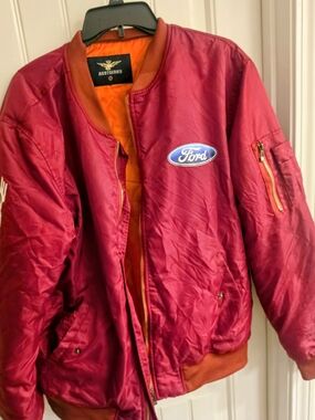 Ford Burgundy Bomber Jacket by